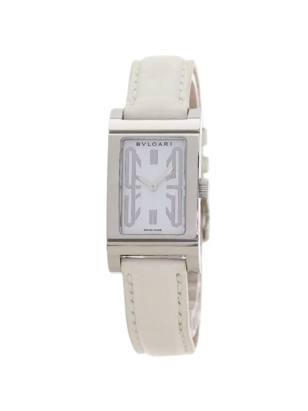 Bvlgari Rettangolo Watch SS Leather